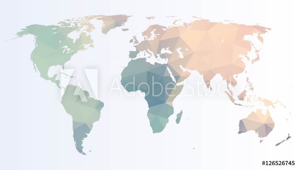 Bild på Polygonal world map